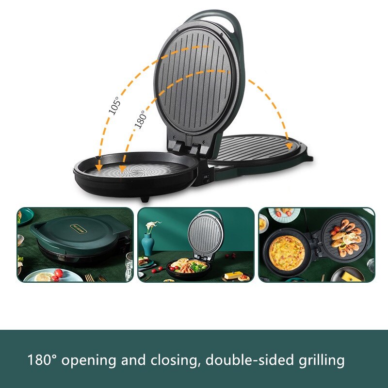 220V électrique crêpière antiadhésive double face chauffage ménage crêpe crêpe cuisson casserole Multi crêpe fabricant 29cm diamètre