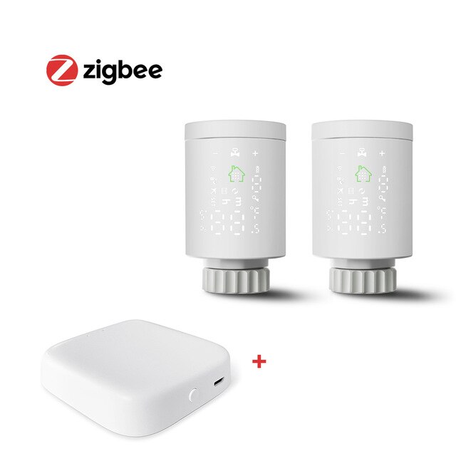 Vanne de Thermostat de radiateur intelligente AVATTO Zigbee, contrôleur d'actionneur de vanne de radiateur thermostatique Tuya pour Alexa, Google Home