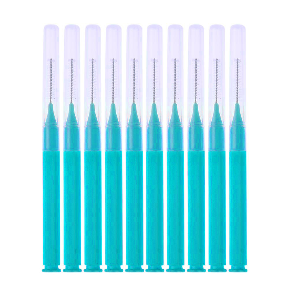 8pcs/Pack Floss Sticks Tooth Flossing Head Hygiene Dental Plastic Toothpick Interdental Brush Cleaning Oral Health Care Supplies: Blue