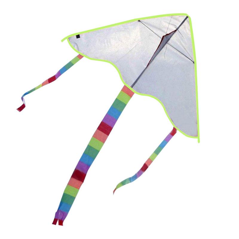 Kids Lange Staart Flying Kite Grappige Kinderen Diy Schilderij Nylon Kite Speelgoed Baby Outdoor Sport Play Speelgoed Vliegers Accessoire Willekeurige kleur
