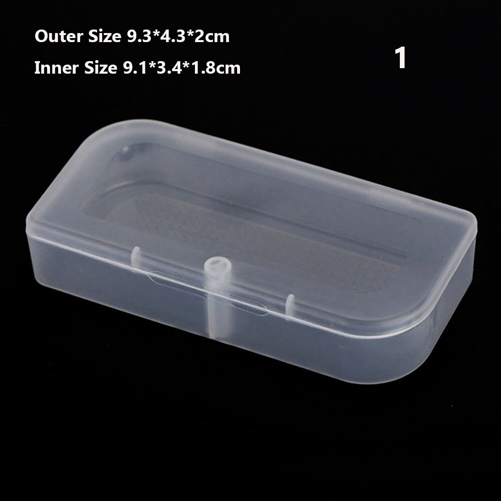 8 Maten Kleine Vierkante Clear Plastic Opbergdoos Sieraden Diamond Container Borduren Craft Bead Houder Pil Home Storage Supply: 1