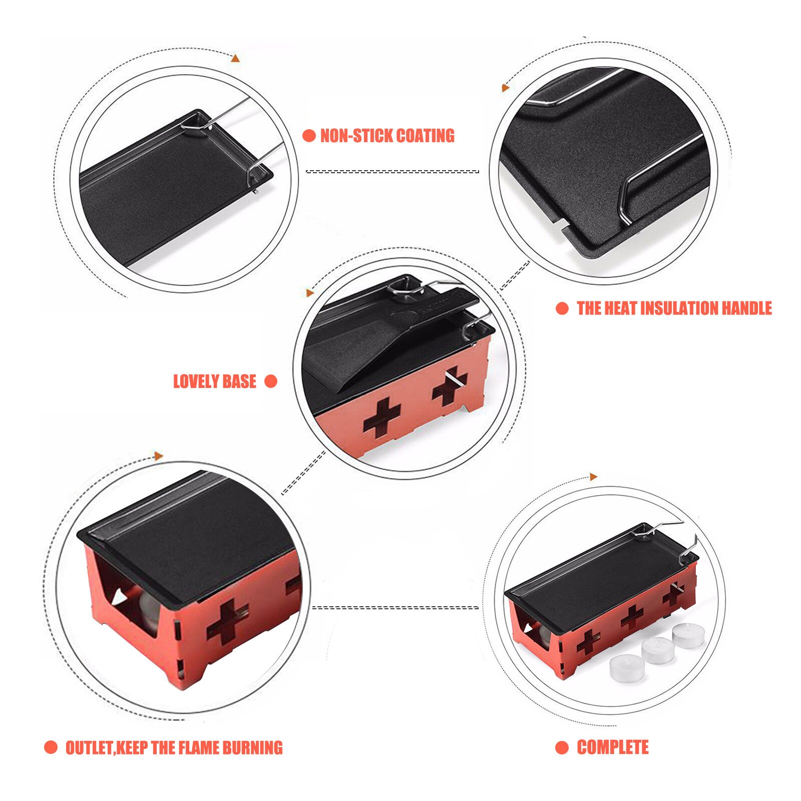 Portable Nonstick Cheese Skillet Cheese Oven Grill Plate egg Rotaster Baking Tray Stove Set Kitchen Baking Tool Kitchen Cookware