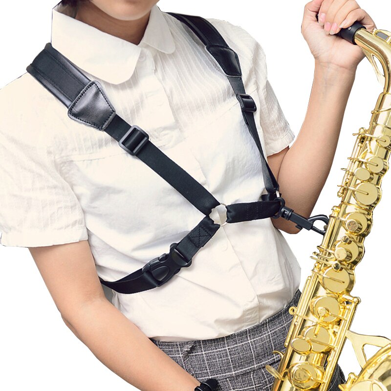 MoonEmbassy Saxophone Shoulder Strap Adjustable Alto Sax Straps Belt Woodwind Instrument Accessories
