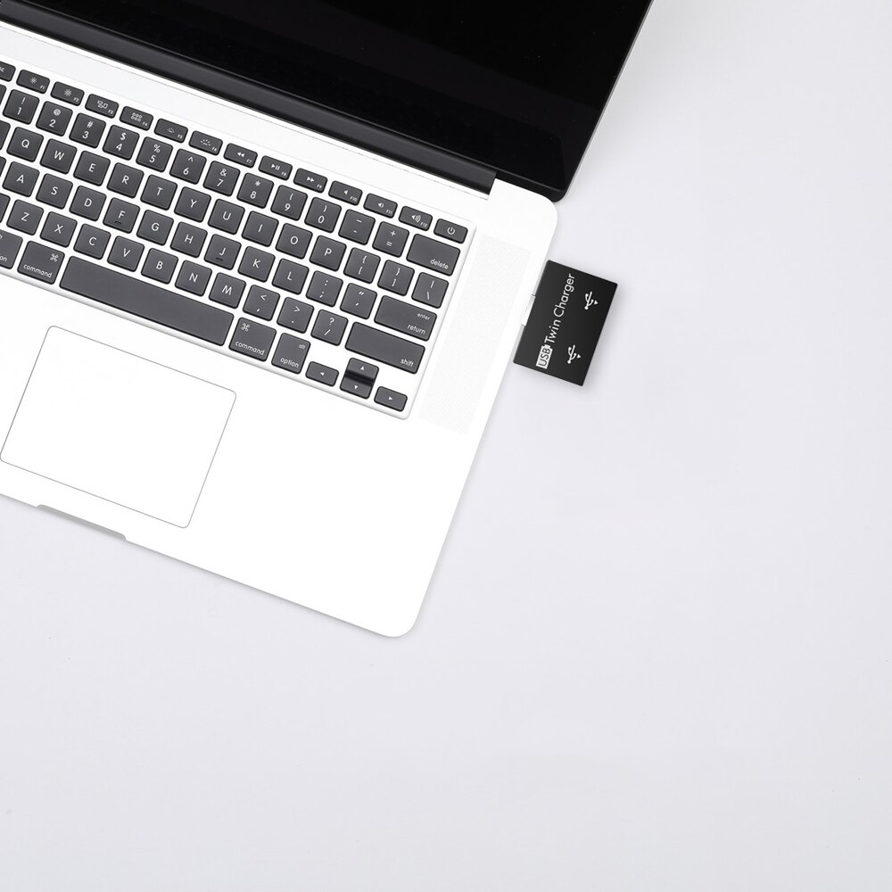 Kebidu usb 2.0 han til dobbelt oplader dual 2 port usb splitter hub adapter konverter opladning usb ledning stik til bærbar pc