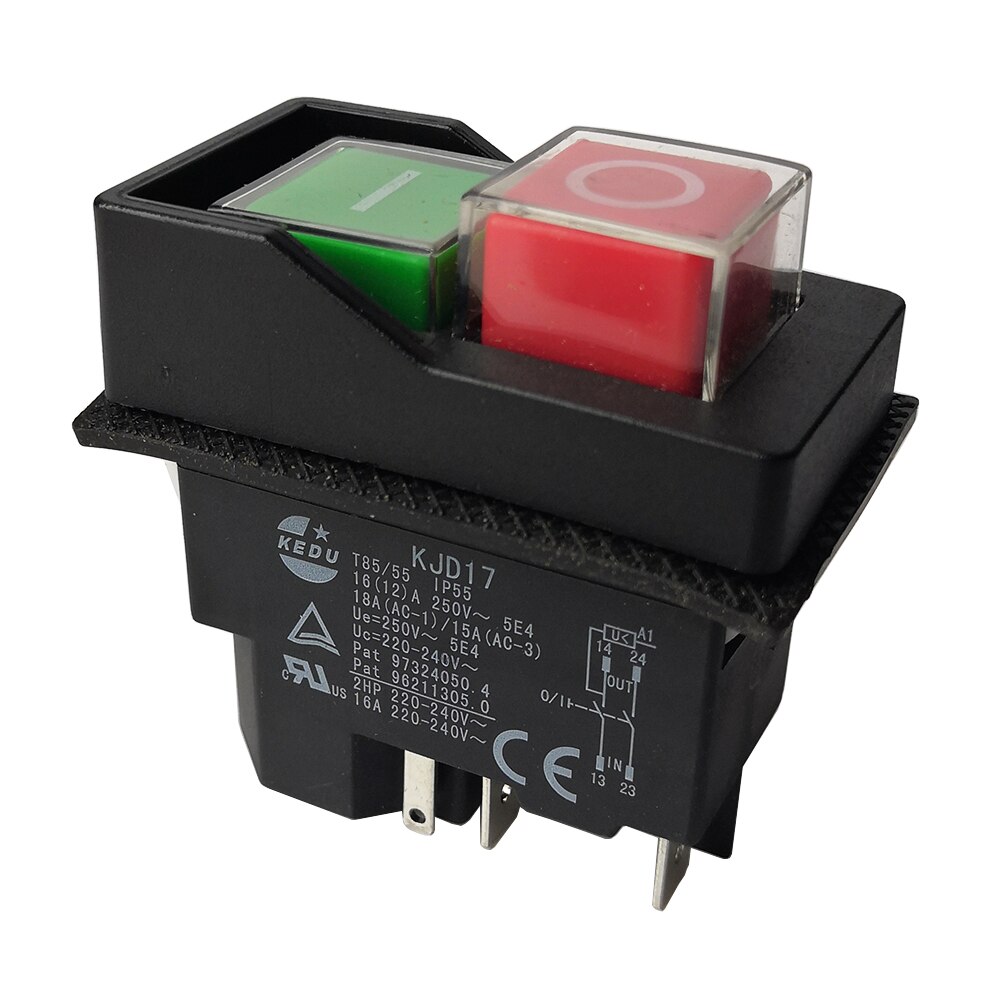 KEDU KJD17 Electromagnetic Switches Push Button Switch for Garden Tools 120V 220V 4Pin 5Pin
