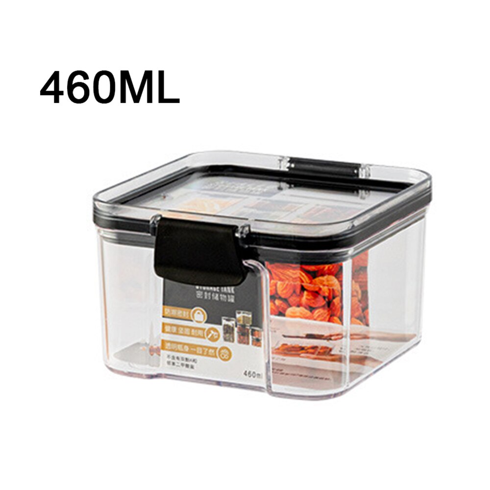 Boîte de rangement de cuisine riz pâtes nouilles avoine grains de café réfrigérateur boîtes de rangement scellées garder frais céréales conteneur de nourriture sèche: 460ML