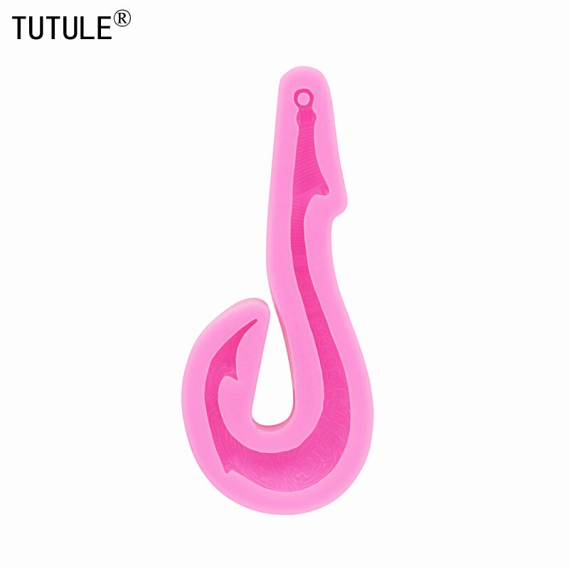 Gadgets, Fish hook silicone Keychain Silicone mold,for crafts polymer clay Handmade Fish hook Keychain resin necklace mold