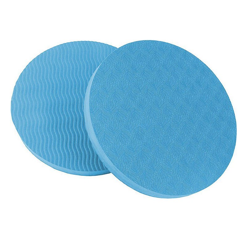 Runde yogamatte, praktisch zum mitnehmen, rundes yogapad für sport, balance und training, rutschfest, dickwandig: Blau