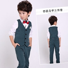 Zomer Baby Pak Mode Plaid slanke Jongen Casual Kostuum T-shirt Blazer pant 3 Onderdelen Kid bruiloft Zomer suits