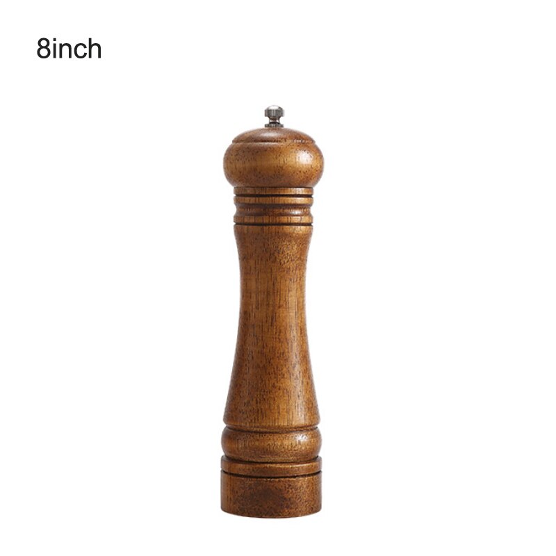 Solid eik keramisk kvern 5 " 8 " 10 " restaurant salt ris pepper mølle kjøkken gadget krydderverktøy: 8 tommer