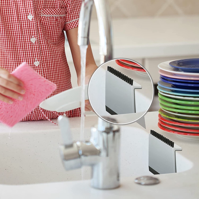 3 Pack Multipurpose Kitchen Sink Squeegee Cleaner And Countertop Brush Wiper - Kitchen Cleaning Vegetable Brush Wiper