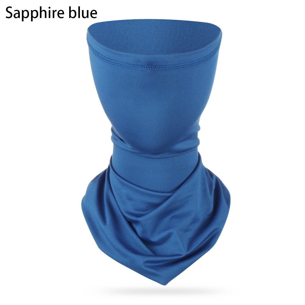 Foulard magique respirant, masque facial fin, cache-cou, bandana, cagoule de sport, cyclisme, demi-foulards: Bleu saphir