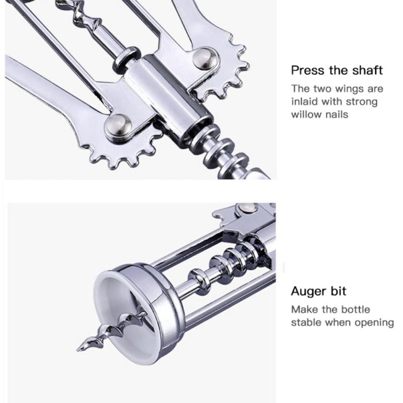 Kitchen Tools Beer Bottle Opener Gadget Wine Accessories Metal Wine Corkscrew Waiter Bottle Beer Cap Ope Wing Style Corkscrew