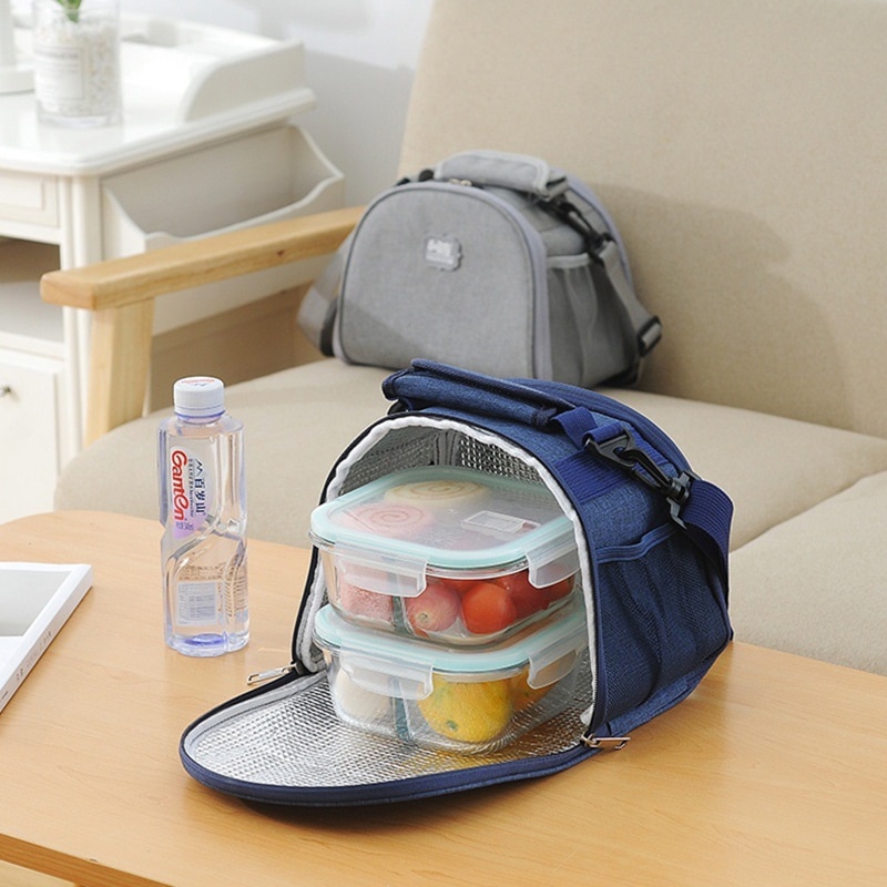 RUPUTIN Lunchbox Thermische Geïsoleerde Waterdichte Lunch Tas Met Schouderriem Picknick Tas Kantoormedewerker Isolatie Container Pack