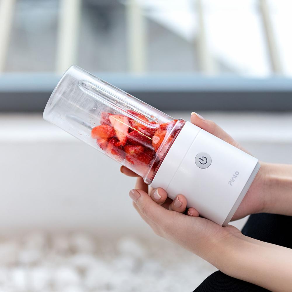 Xiaomi mijia pinlo bærbar blender juicer fruktkopp 350ml mini usb oppladbar høyeffekt stor kapasitet 1800 mah batteri