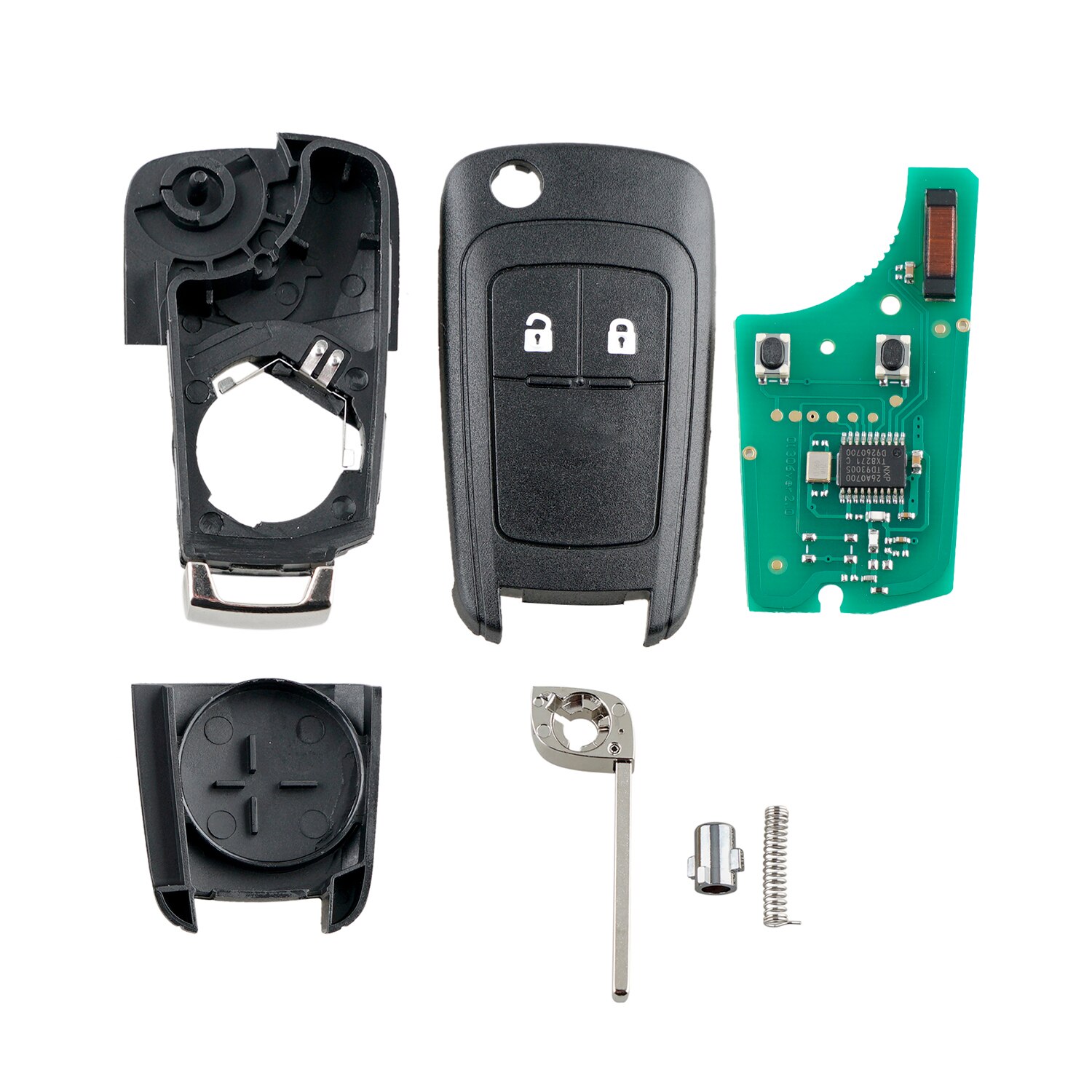 BHKEY 433Mhz 2 Buttons Smart Car Key for Opel/Vauxhall Corsa D 2007+, Meriva B + Car Remote Key PCF7941 Chip