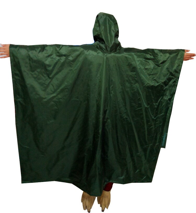 Hooded Rain Poncho - Reusable Waterproof Raincoat Three-in-one hiking multi-purpose poncho portable backpack raincoat: G