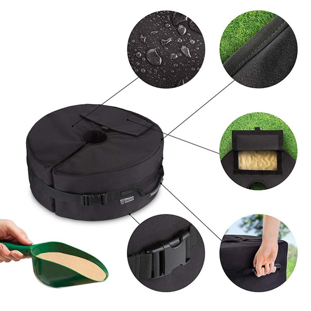 Round Weight Sand Bag Umbrella Base Stand Tent Leg Weighted Outdoor Sun Shelter Fixed Sandbag Camping Tool Accessory