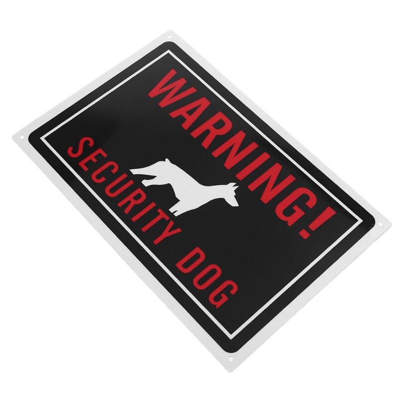 1pc Univeral Indoor Outdoor Use 30x20cm 11.8x7.8 Inches Aluminum Warning Security Dog Sign for Fence Gates Wall Guard Dog Signs