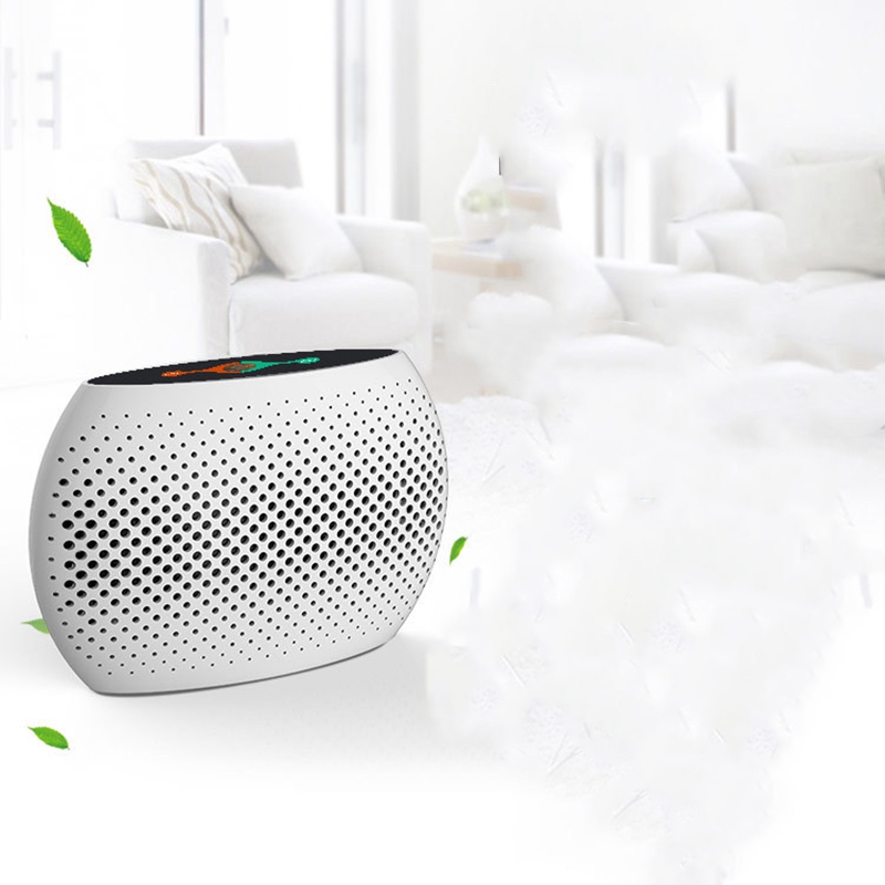 Rechargeable Mini Dehumidifier Cordless Renewable Air Dehumidifier Absorbing Moisture Practical Air Dryer EU Plug White