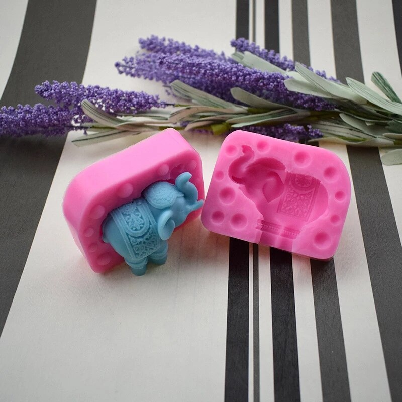 3D Olifant Kaars Siliconen Mal Voor Diy Handgemaakte Aromatherapie Kaars Gips Ornamenten Handwerk Zeep Mold Hand Maken