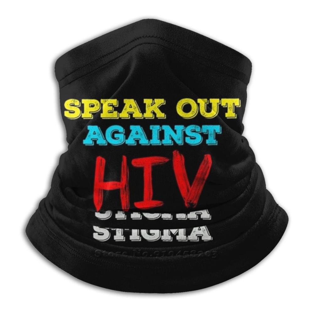 Hiv-bewustwording - spreek je uit tegen hiv-stigma 3d bandana gezicht nekwarmer zacht fleece masker sportsjaal hiv aids-bewustwording stigma