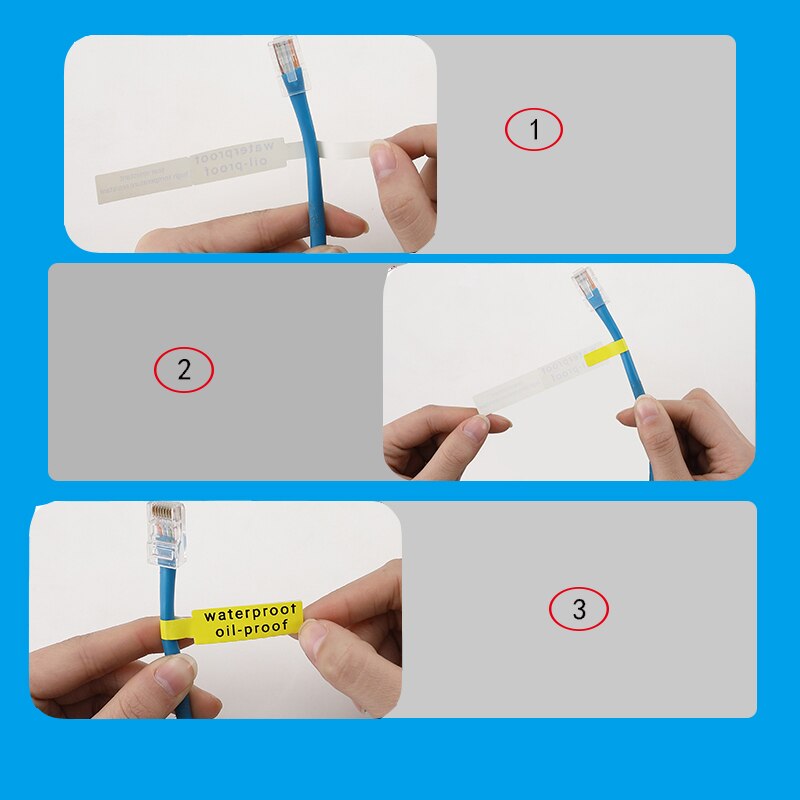 Label Tape for Niimbot D11/D61 - Communication & Network Cable Labels - Compatible Printer Tape