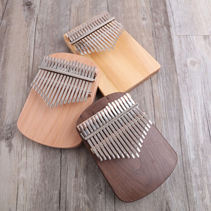 Piano à pouce en bois massif, 17 touches, corps acajou, Piano à doigts, Kalimba africain, clavier à une planche,
