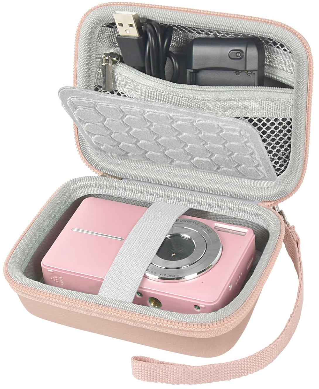 Vlogging Digital Camera Case Compatible with Sevenat/for AUTPIRLF/for Lecran/for AbergBest/for Aufoya/for Kodak Pixpro: light yellow