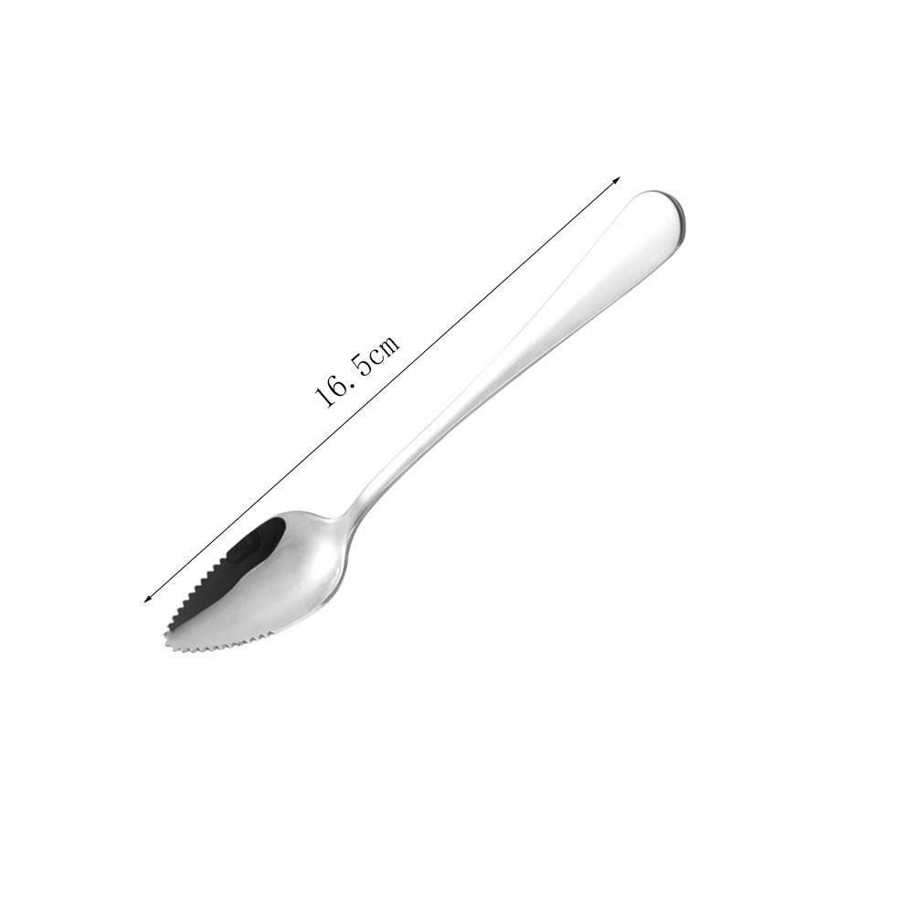 Cucchiaio di pompelmo in acciaio inossidabile spesso gelato dolce notizia in anticipo bordo seghettato frutta caffè mescolando cucchiai cucchiaino utensile da cucina