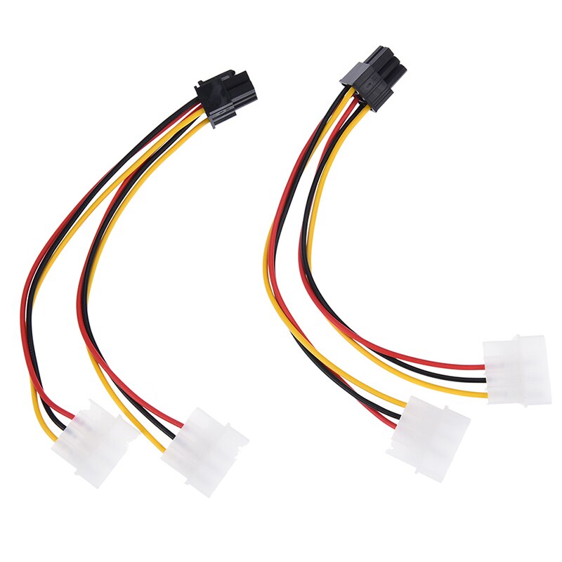 2 peças placa de vídeo gráfica 4pin a 6pin 6 p a 4 p transferência pci-e fio pci-e cabo de extensão da fonte de alimentação