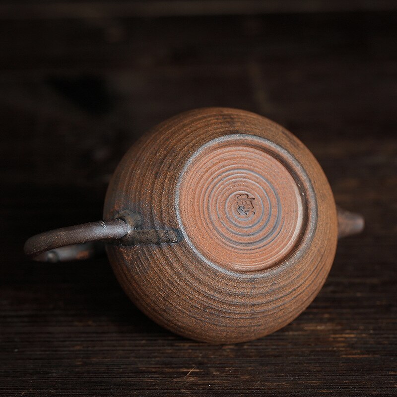 Chinese Yixing Teapot Handmade Gong Fu Tea Set Ceramic Tea Kettle 210ml Retro Pottery Pots