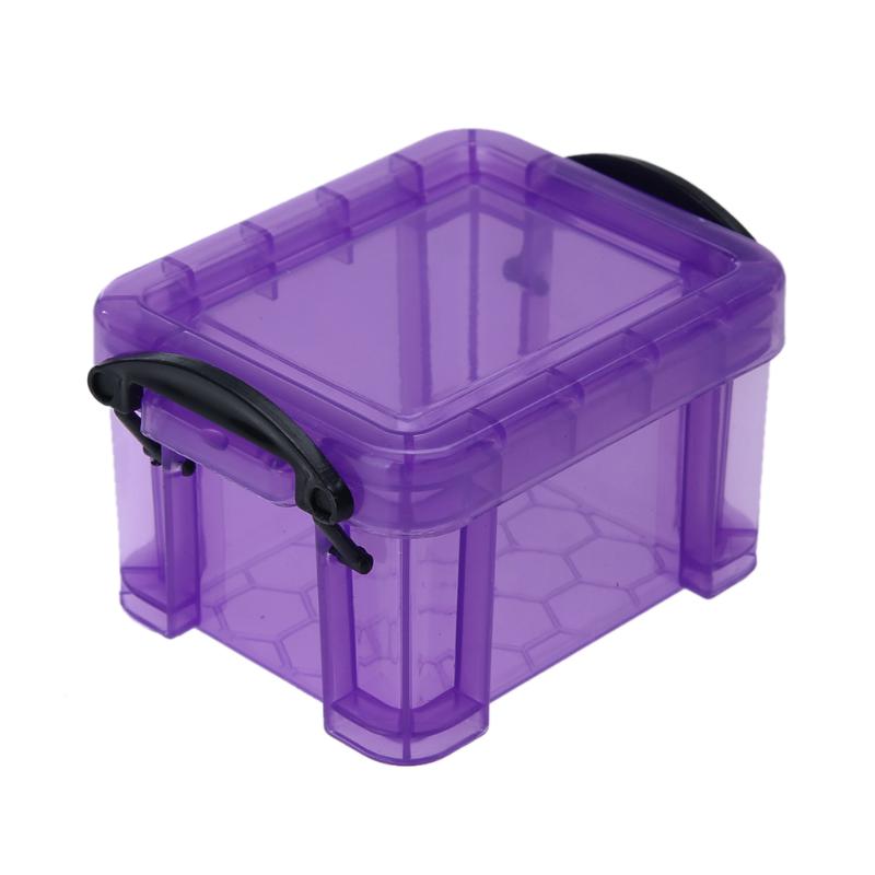 Cute Mini Desktop Desk Top Storage Organizer Case Painting Bush Nail Art Drill Container Holder Office Organizer: Purple