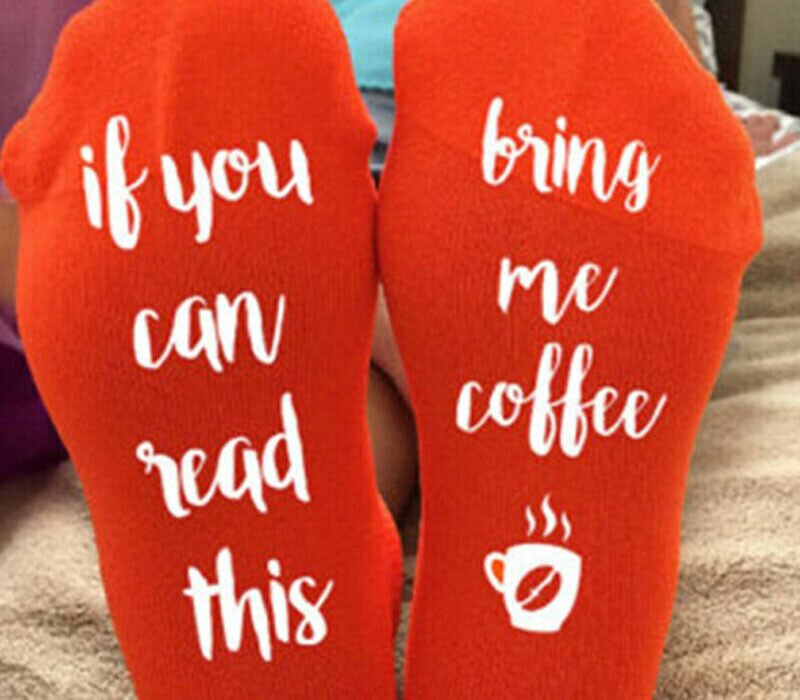 Funny If You can read this Bring Me Beer Coffee Women Men Cotton Ankle Socks