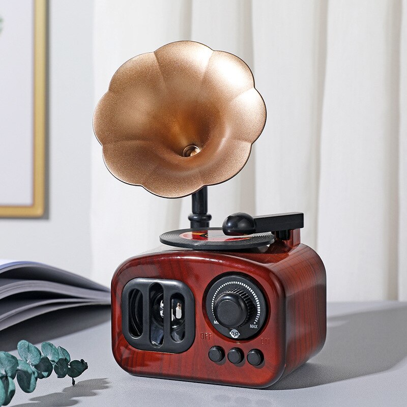Retro Nostalgic Vinyl Record Music Box Phonograph Music Box Bar Cafe Window Porch Decoration For Friend