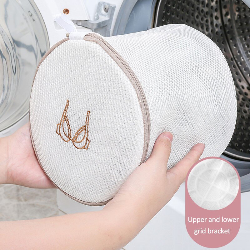 6pcs/Set Bathroom Embroidered Laundry Bag Household Washing Machine Storage Mesh Bag Thick Korean Wash Bag Laundry Tools