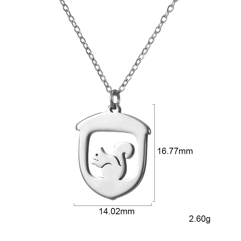 Skyrim Leuke Eekhoorn Rvs Hanger Ketting Vrouwen Link Chain Animal Charm Kettingen Sieraden Voor Meisjes: Default Title