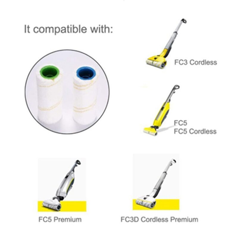 Fc 3 Fc 5 Vervanging Roller Set Voor Karcher FC3 FC5 Draadloze/Premium 2.055-006.0 2.055-007.0 cleaner Brush Tool