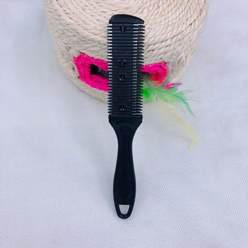 3pcs Hair Cutter Comb Double Side Haircut Scissors Plastic Hair Comb Cutter Trimmer with Stainless Steel Blade Hair Shaper Razor