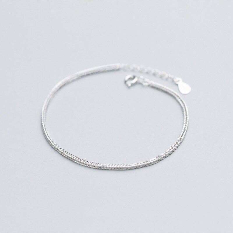INZATT Real 925 Sterling Silver Minimalist Bracelet For Women Party Fine Jewelry Bohemian Accessories