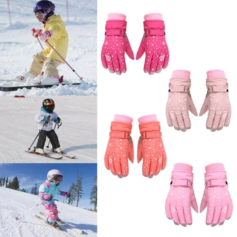 Gants de ski pour enfants, cyclisme, moufles épaisses et chaudes, imperméables, coupe-vent, Sports de plein air, Snowboard, pour filles et garçons