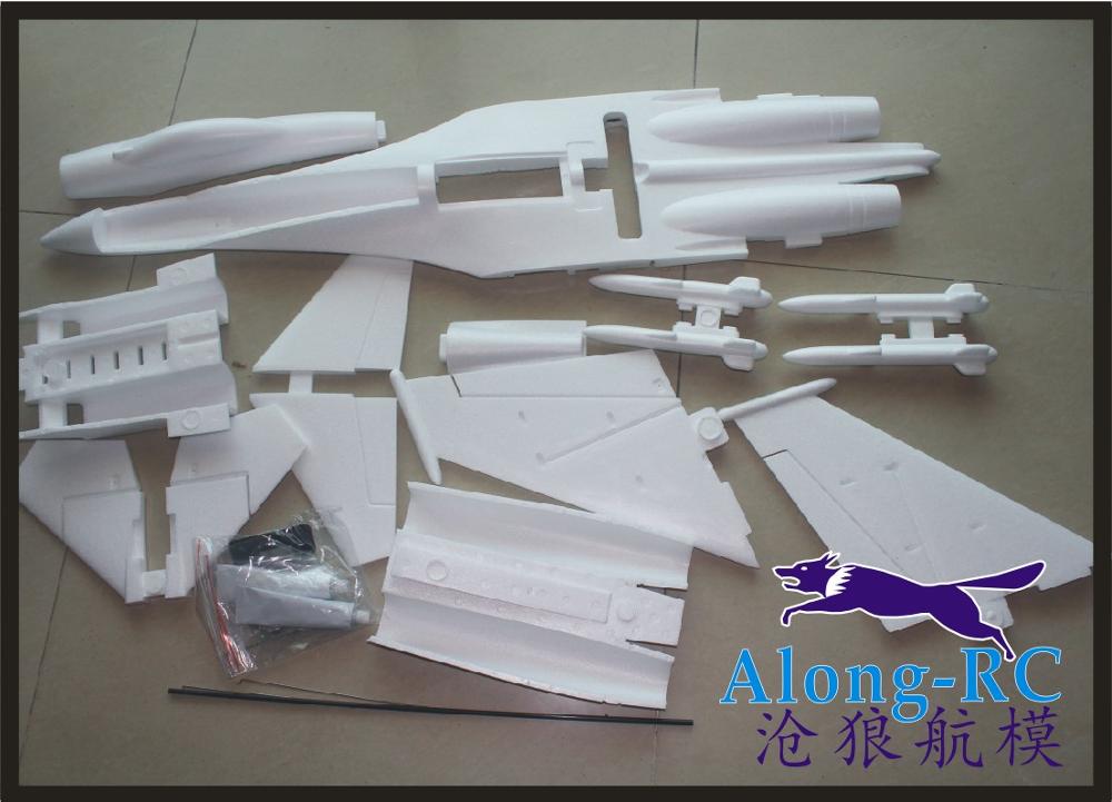 Hvidt epo -fly su -27 su27 rc flyhale -skubber (kun monteret kit kun skum og stangdel/ingen lim og ingen radio ingen motor esc.)