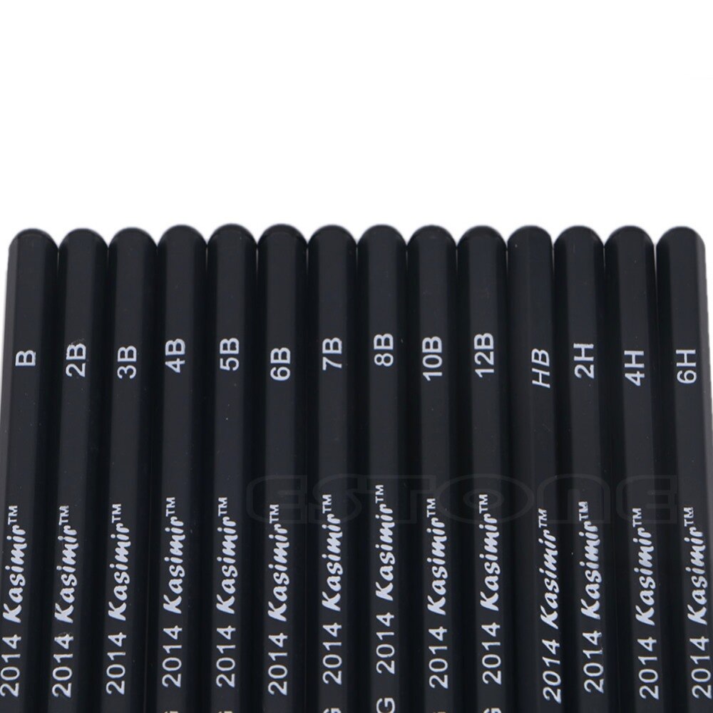 14Pcs Sketch Art Drawing Graphite Pencil 12B 10B 8B 7B 6B 5B 4B 3B 2B 1B 2H HB