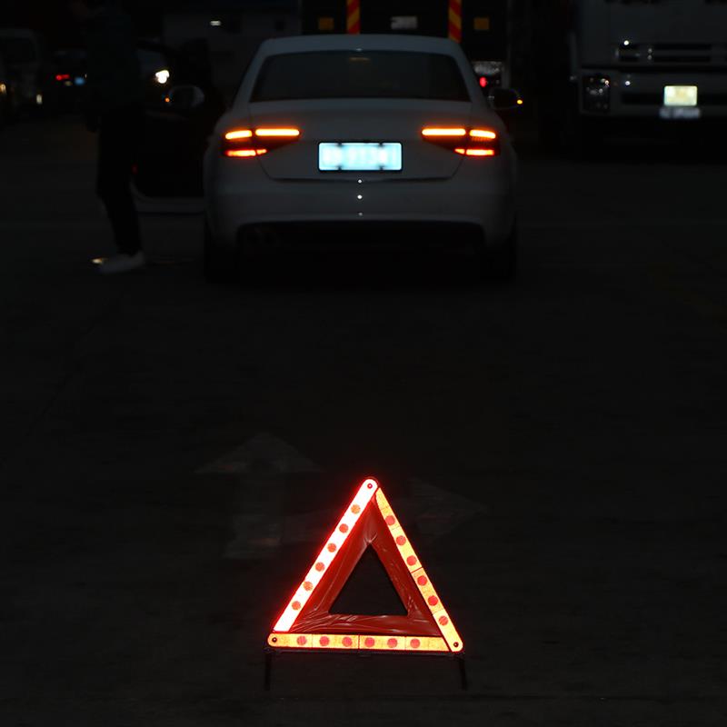 Reflective Warning Triangle Car Regulation Space Saving Collapsible Car Accessoriesn Motor Vehicle Distance Warning Card