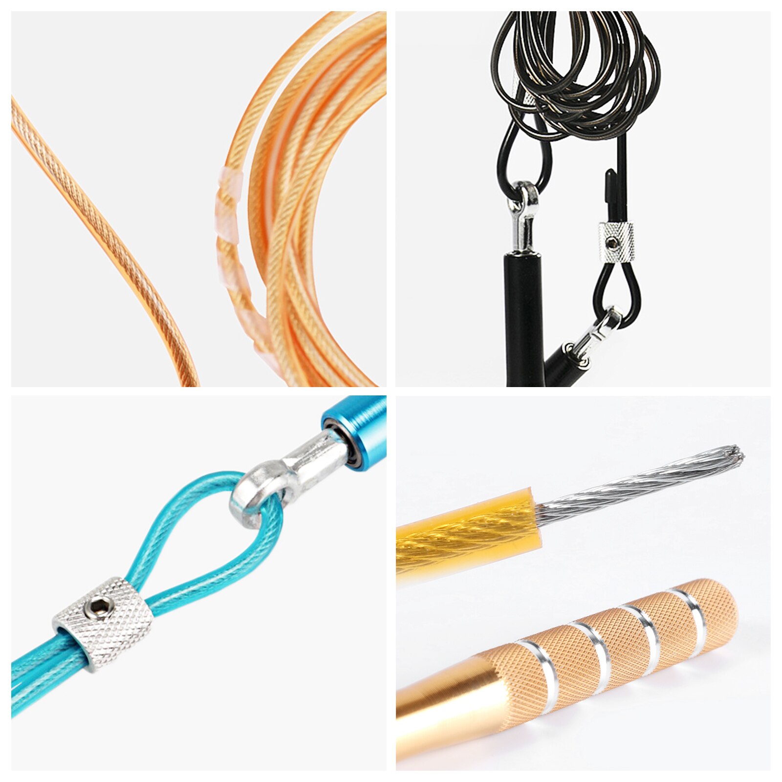 Jump Skipping Rope Cable Steel Bold 4mm Fitness Training Fast Speed Upgrated Aluminum Alloy Skipping Rope for Kids and Adults