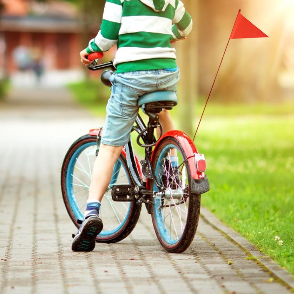 1 Pcs Fiets Veiligheid Vlag Kinderen Fiets Veiligheid Driehoekige Vlag Met Montagebeugel Voor Jongens Meisjes Fietsen