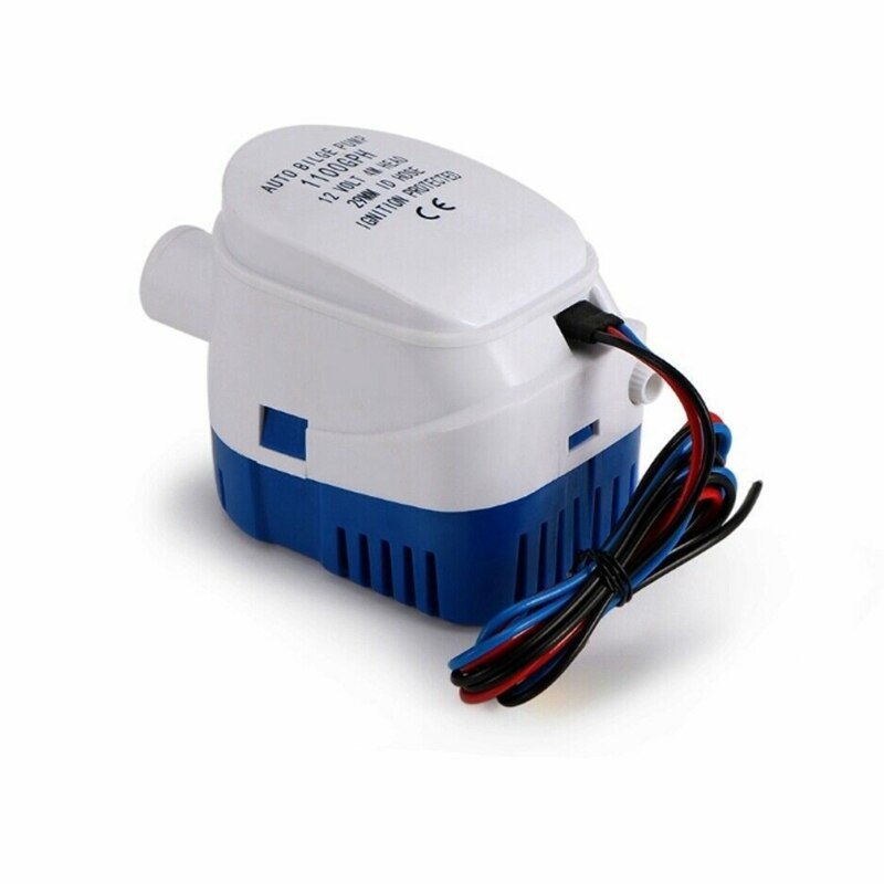 Automatisk nedsenkbar båt lensepumpe 12v auto med flottørbryteruttak