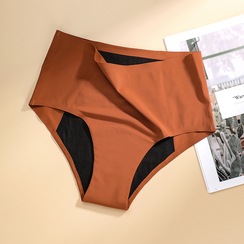2022 Mid-Rise Seamless Menstrual Period Panties 4 Layers Absorbent Leak Proof Culotte Lengthened Menstrual Panties