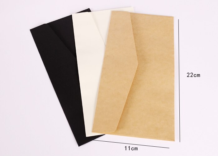 10Pcs Kraft Papieren Envelop Leeg Clear Bericht Zegen Papier Effen Brief Stempel Student Briefpapier Kantoorbenodigdheden