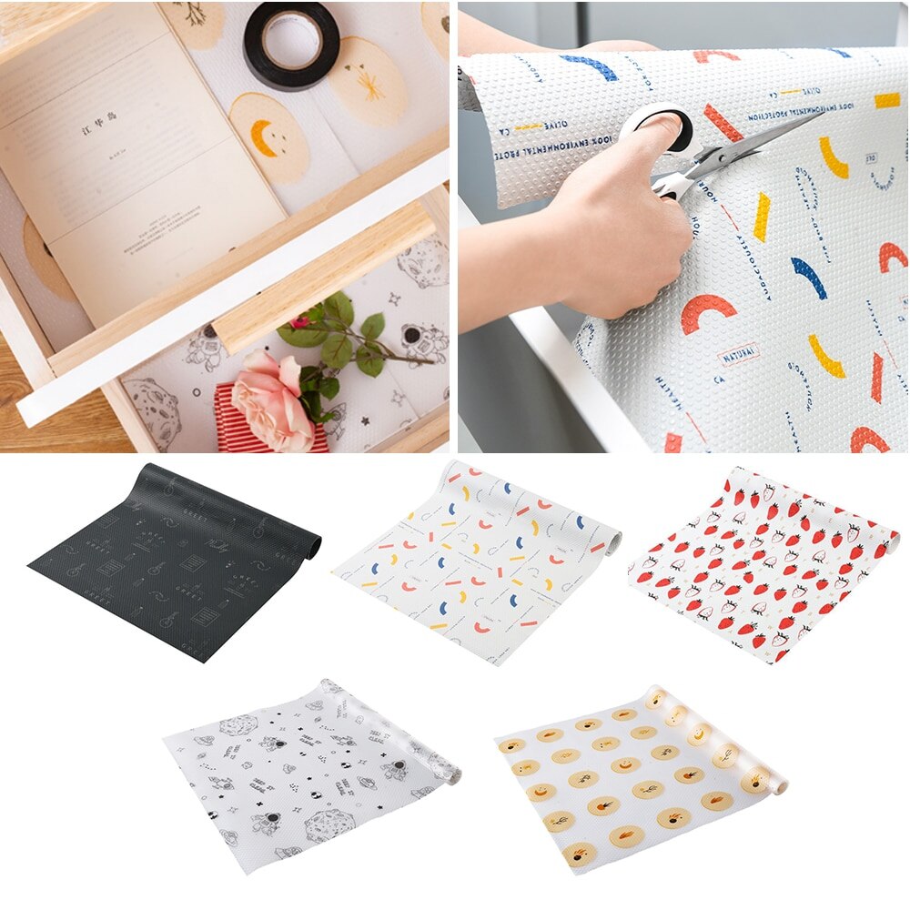 Moisture & Oil Proof Drawer Mat, Cupboard Mats, Kitchen Table, Shelf Liner, Non-slip Paper Pads, Waterproof Tablecloth, 45x120cm